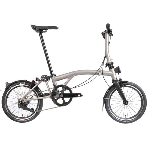 BROMPTON ( �u�����v�g�� ) �܂肽���ݎ��]�� T LINE URBAN LOW S4L ( T ���C�� �A�[�o�� ���[ S4L ) �u���b�N/�u���X�e�b�h�`�^�j�E�� �����T�C�Y ( �K���g��145-185cm�O�� )