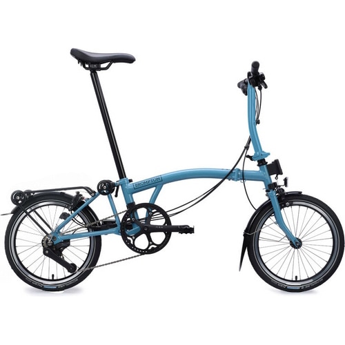 BROMPTON ( ブロンプトン ) 折りたたみ自転車 C LINE EXPLORE LOW ( Cライン エクスプローラ ロウ ) SLR リアキャリア付き 12S クラウドメタリック (身長目安 145-185cm)