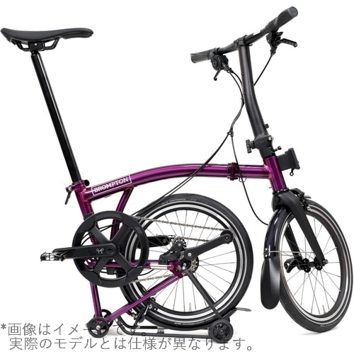 BROMPTON ( ブロンプトン ) 折りたたみ自転車 P LINE MK2 ( Pライン マーク2 ) 12速 LOW ラックあり SLR アメジストラッカー ( 適正身長145-185cm前後 )