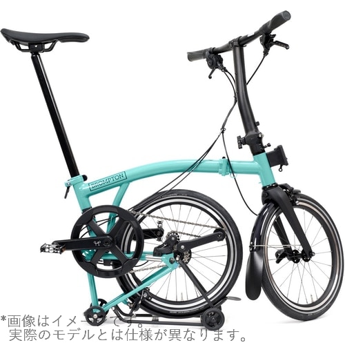 BROMPTON ( ブロンプトン ) 折りたたみ自転車 P LINE MK2 ( Pライン マーク2 ) 12速 LOW ラックあり SLR ターキッシュグリーン ( 適正身長145-185cm前後 )