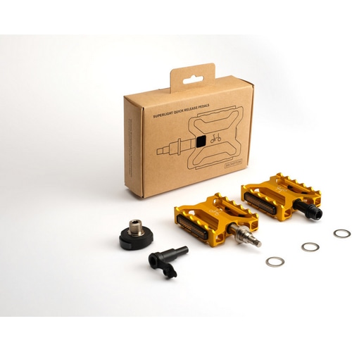 BROMPTON ( �u�����v�g�� ) �t���b�g�y�_�� SUPERLIGHT QUICK RELEASE PEDAL ( �X�[�p�[���C�g �N�C�b�N �����[�X �y�_�� ) �S�[���h