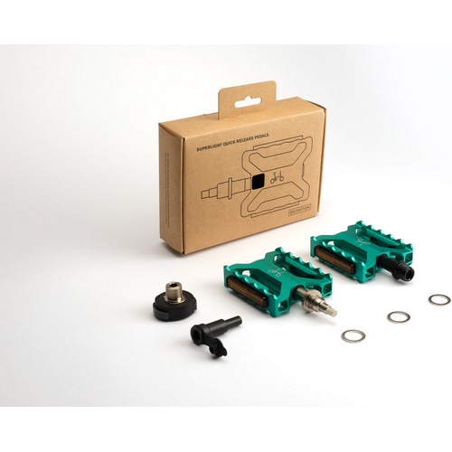BROMPTON ( �u�����v�g�� ) �t���b�g�y�_�� SUPERLIGHT QUICK RELEASE PEDAL ( �X�[�p�[���C�g �N�C�b�N �����[�X �y�_�� ) �O���[��