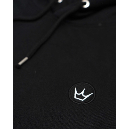 PEATYS ( ピーティーズ ) Tシャツ・カジュアルウェア PUB WEAR EMBROIDERED HOODY CROWN ( パブウェア エンブロイダード フーディー クラウン ) ブラック M
