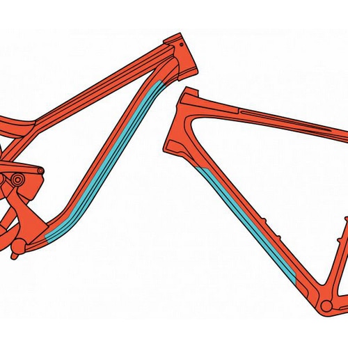 RIDE WRAP ( ライドラップ ) フレームプロテクター エッセンシャルプロテクション マットクリア ダウンチューブ ( 全車種 )