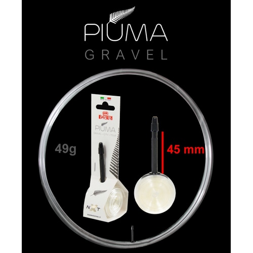 BARBIERI ( �o���r�G�� ) �`���[�u NXT PIUMA TPU �`���[�u FOR GRAVEL-CITY-URBAN �z���C�g 700X35-45C FV45 ( 622 )