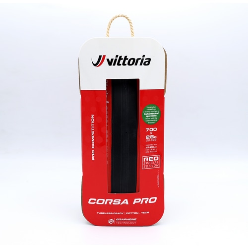 VITTORIA ( ビットリア ) チューブレスタイヤ CORSA PRO TLR ( コルサ プロ チューブレスレディ ) Red Sidewall Limited ( レッド サイドウォール リミテッド ) 700x28c ( 622 )