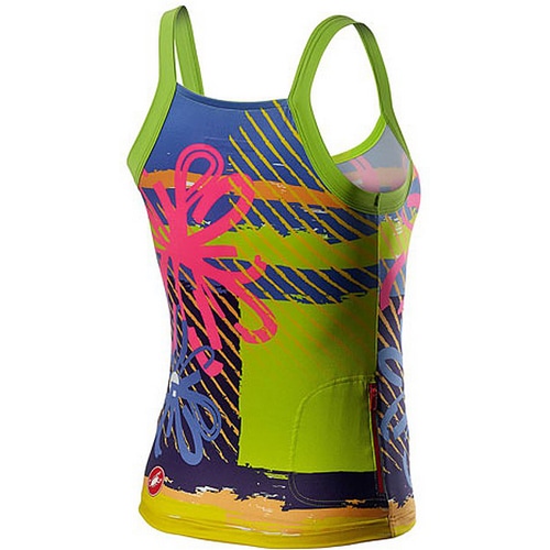 CASTELLI ( カステリ ) 半袖ジャージ UPF 0-TOP ( UPF 0 トップ ) 995 ピンク フルオ フラワー S レディース