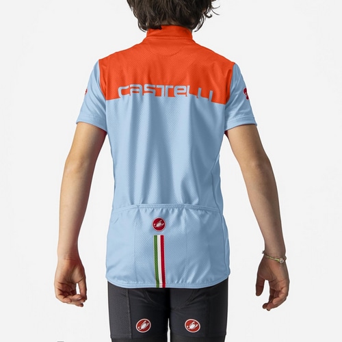 CASTELLI ( カステリ ) 半袖ジャージ NEO PROLOGO JERSEY ( ネオ プロロゴ ジャージ ) BABY BLUE / SCARLET LAVA ( ベイビーブルー / スカーレットラヴァ ) 10A