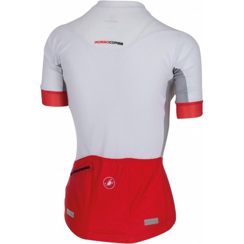 CASTELLI ( カステリ ) 半袖ジャージ AERO RACE WOMENS JERSEY ( エアロ レース ウィメンズ ジャージ ) 008 グレー / ホワイト / レッド XS レディース