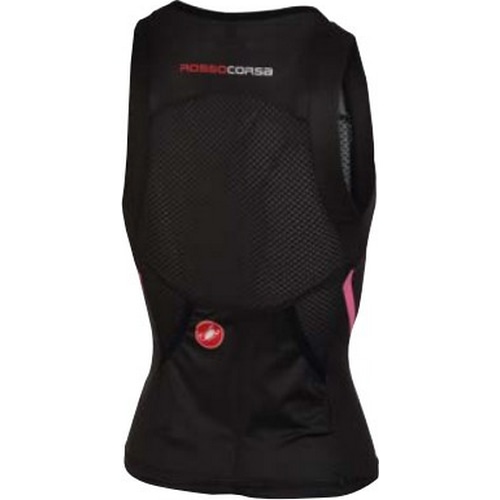 CASTELLI ( カステリ ) 半袖ジャージ FREE W TRI SINGLET ブラック / ピンクフルオ S レディース