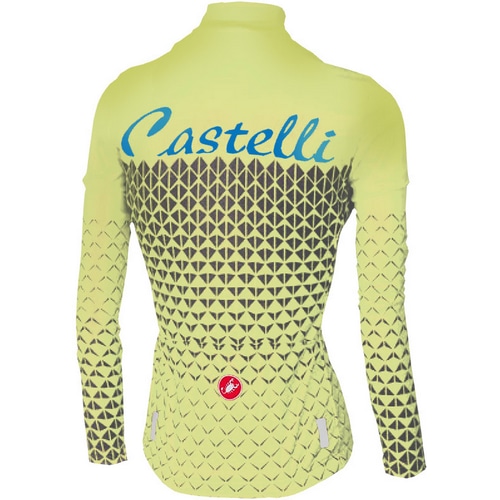 CASTELLI ( カステリ ) 長袖ジャージ CIAO JERSEY ( チャオ ジャージ ) 398 ライム / ブラック S