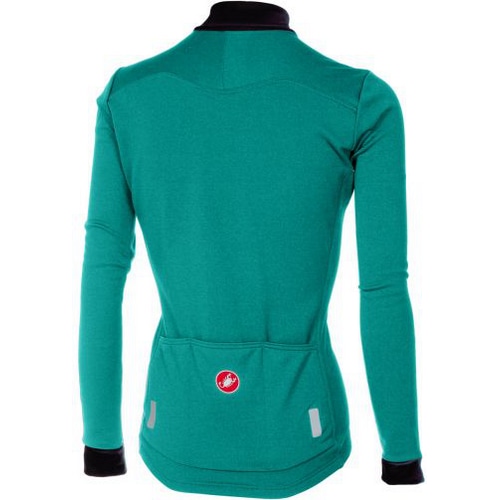 CASTELLI ( カステリ ) 長袖ジャージ SORRISO JERSEY FZ ( ソリーゾ ジャージ フルジップ ) 920 ターコイズ/ライトブラック S