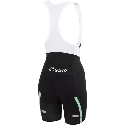 CASTELLI ( カステリ ) ビブショーツ VELOCISSIMA BIB-S ( ヴェロチッシマ ビブショーツ ) 601 ブラック/パステルミント S レディース
