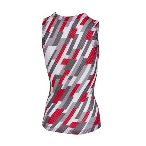 CASTELLI ( カステリ ) インナーウェア ノースリーブ PRO MESH W SLEEVELESS ( プロ メッシュ ウィメンズ スリーブレス ) 001 ホワイト/レッド/アンスラサイト S レディース