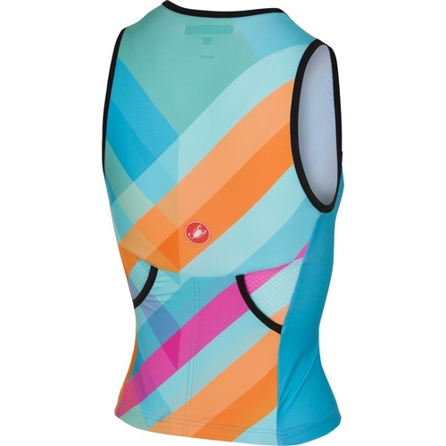 CASTELLI ( カステリ ) 半袖ジャージ ノースリーブ CORE 2 W SINGLET ( コア 2 ウィメンズ シングレット ) 086 マルチ/スカイブルー S レディース