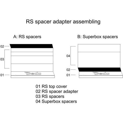 DEDA ( f_ ) wbhgbvLbvEAJ[ ALANERA/SUPERBOX SPACER ADAPTER FOR RS SPACERS KIT ( Al X[p[{bNX Xy[T[A_v^[ RS Xy[T[ Lbg ) 5MM HEIGHT