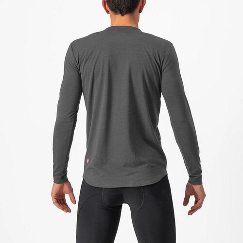 CASTELLI ( カステリ ) 長袖ジャージ UNLIMITED MERINO LONG SLEEVE ( アンリミテッド メリノ ロングスリーブ ) ダークグレー/ブラック M