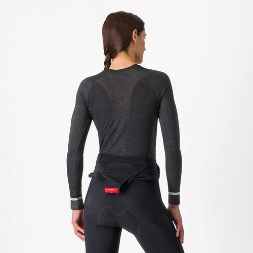 CASTELLI ( カステリ ) 長袖インナー MERINO SEAMLESS W BASELAYER ( メリノ シームレス ウィメンズ ベースレイヤー ) 010 ブラック S/M レディース