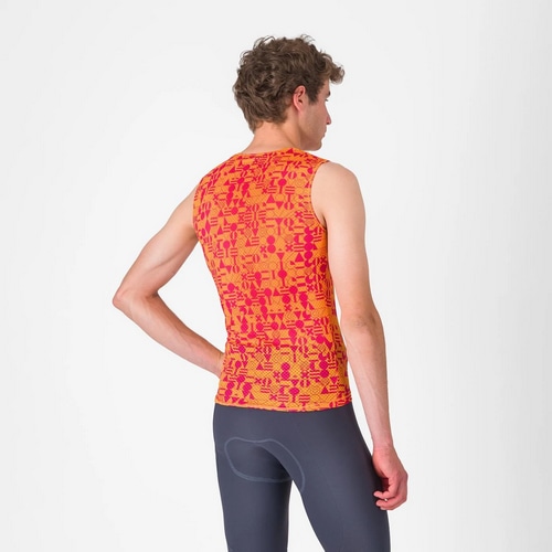 CASTELLI ( カステリ ) ノースリーブインナー ESPRESSO R-A/D BASELAYER ( エスプレッソ R-A/D ベースレイヤー ) ビビットオレンジ M