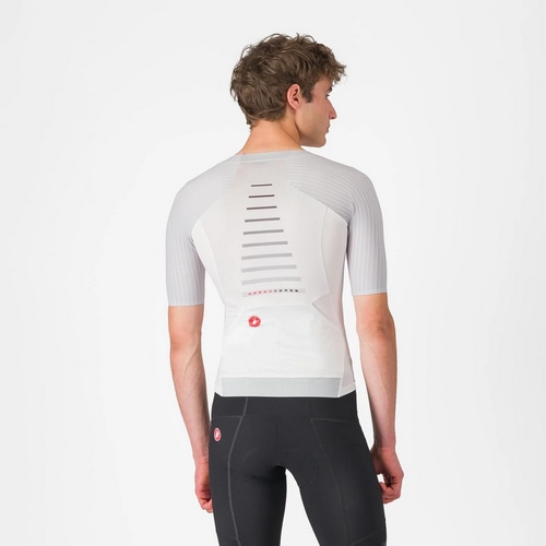 CASTELLI ( カステリ ) 半袖ジャージ FREE SPEED 3 RACE TOP ( フリー スピード 3 レーストップ ) ホワイト/シルバーグレー M