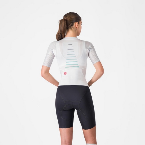 CASTELLI ( �J�X�e�� ) �g���C�X�[�c FREE SANREMO 3 W SUIT SHORT SLEEVE ( �t���[ �T������ 3 �E�B�����Y �X�[�c �V���[�g�X���[�u ) �z���C�g/�u���b�N XS ���f�B�[�X