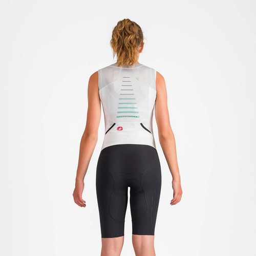 CASTELLI ( �J�X�e�� ) �����s�[�X�W���[�W FREE SANREMO 3 W SUIT SLEEVELESS ( �t���[ �T������ 3 �E�B�����Y �X�[�c �X���[�u���X ) �z���C�g/�u���b�N S ���f�B�[�X