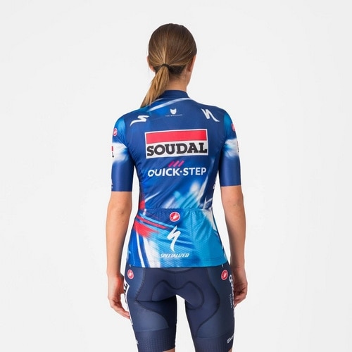 CASTELLI ( カステリ ) 半袖ジャージ COMPETIZIONE 3 W JERSEY ( コンペティツィオーネ 3 ウィメンズ ジャージ ) ブルー/レッド ( クイックステップ ) XS レディース
