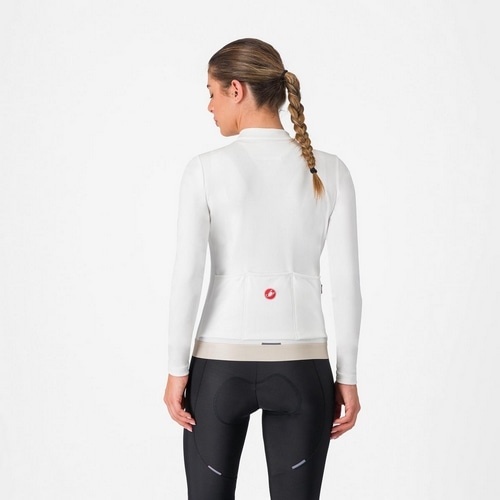 CASTELLI ( カステリ ) 長袖ジャージ ESPRESSO THERMAL W JERSEY ( エスプレッソ サーマル ウィメンズ ジャージ ) 065 アイボリー / シルバームーン M レディース