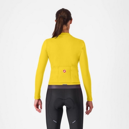 CASTELLI ( カステリ ) 長袖ジャージ ESPRESSO THERMAL W JERSEY ( エスプレッソ サーマル ウィメンズ ジャージ ) 712 マンゴーモヒート / ダークグレー M レディース