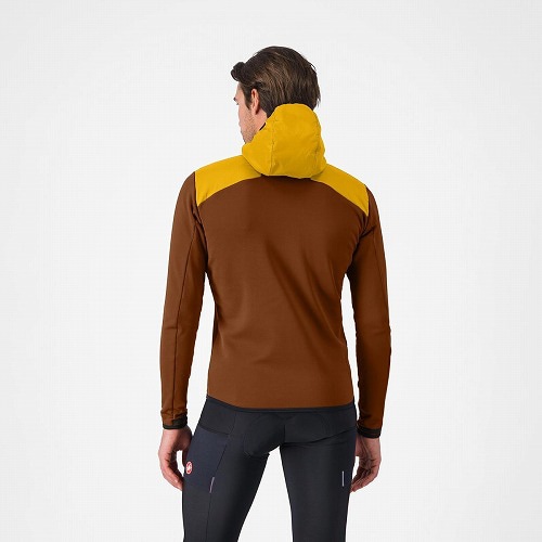 CASTELLI ( カステリ ) Tシャツ・カジュアルウェア UNLTD ROAM HOODIE ( アンリミテッド ローム フーディ ) 245 モカ / イエロー XS