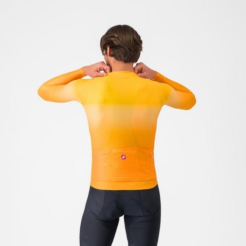 CASTELLI ( �J�X�e�� ) �����W���[�W UPF LONG SLEEVE JERSEY ( UPF �����O�X���[�u�W���[�W ) �r�r�b�h�I�����W S