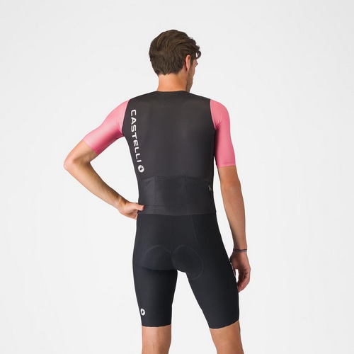 CASTELLI ( �J�X�e�� ) �����s�[�X�W���[�W SATURDAY MORNING SKINSUIT ( �T�^�f�[ ���[�j���O �X�L���X�[�c ) �u���b�N/���[�U�W��/�X���[�L�[�O���[ M