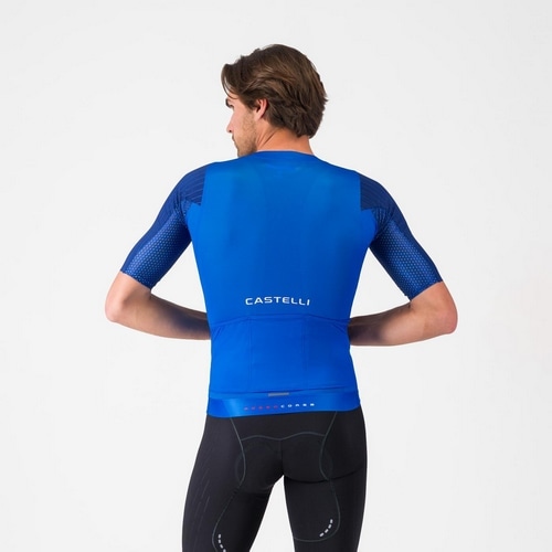 CASTELLI ( カステリ ) 半袖ジャージ AERO RACE 8S JERSEY ( エアロ レース 8S ジャージ ) アズーロイタリア L