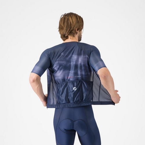 CASTELLI ( カステリ ) 半袖ジャージ CLIMBER'S A/C JERSEY ( クライマーズ A/C ジャージ ) ベルジャンブルー/ウィンタースカイ S