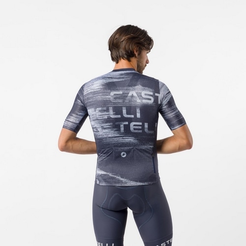 CASTELLI ( �J�X�e�� ) �����W���[�W STRATUS LOGO JERSEY ( �X�g���^�X ���S �W���[�W ) �g���C���C�g�u���[/�E�B���^�[�X�J�C S