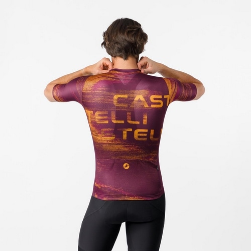 CASTELLI ( �J�X�e�� ) �����W���[�W STRATUS LOGO JERSEY ( �X�g���^�X ���S �W���[�W ) �f�B�[�v�{���h�[/�E�B���^�[�X�J�C XL