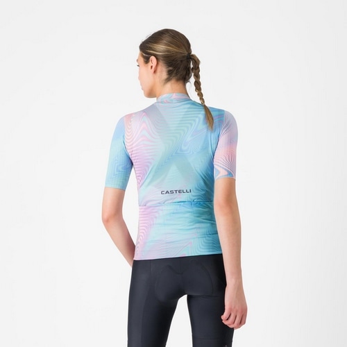 CASTELLI ( �J�X�e�� ) �����W���[�W COSMIC VORTEX JERSEY ( �R�Y�~�b�N �{���e�b�N�X �W���[�W ) �}���`�J���[�s���N�O���[�� S ���f�B�[�X