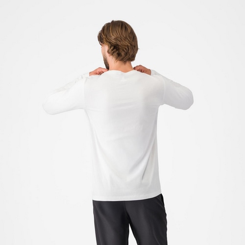 CASTELLI ( �J�X�e�� ) �s�V���c�E�J�W���A���E�F�A SLEEVE LOGO LS TEE ( �X���[�u ���S �����O�X���[�u�e�B�[ ) �z���C�g M
