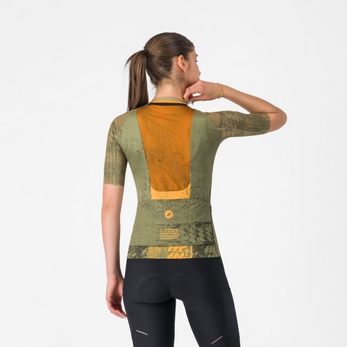 CASTELLI ( �J�X�e�� ) �����W���[�W UNLIMITED PRO 2 W JERSEY ( �A�����~�e�b�h �v�� 2 �E�B�����Y �W���[�W ) �t�H���X�g�O���[��/�G�����E�b�h/�r�r�b�h�I�����W S ���f�B�[�X