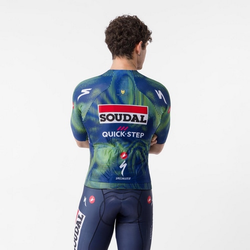CASTELLI ( カステリ ) 半袖ジャージ CLIMBER'S A/C JERSEY ( クライマーズ A/C ジャージ ) ブルー/エレクトリックライム XS