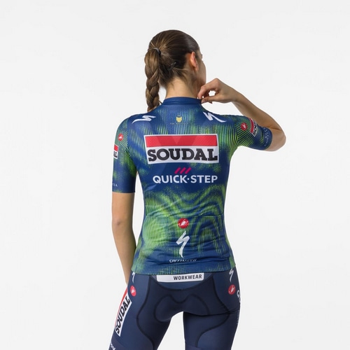 CASTELLI ( カステリ ) 半袖ジャージ COMPETIZIONE 4 W JERSEY ( コンペティツィオーネ 4 ウィメンズ ジャージ ) ブルー/エレクトリックライム XS レディース