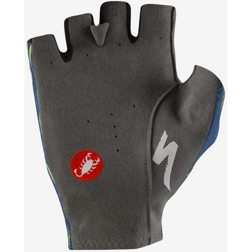 CASTELLI ( カステリ ) 指切りグローブ COMPETIZIONE GLOVE NO PAD ( コンペティツィオーネ グローブ ノーパッド ) ブルー/エレクトリックライム M