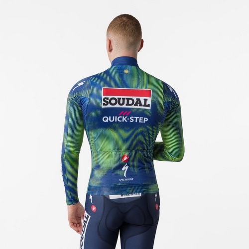 CASTELLI ( �J�X�e�� ) �����W���[�W MID WEIGHT 2 LS JERSEY ( �~�b�h �E�F�C�g 2 �����O�X���[�u�W���[�W ) �u���[/�G���N�g���b�N���C�� L