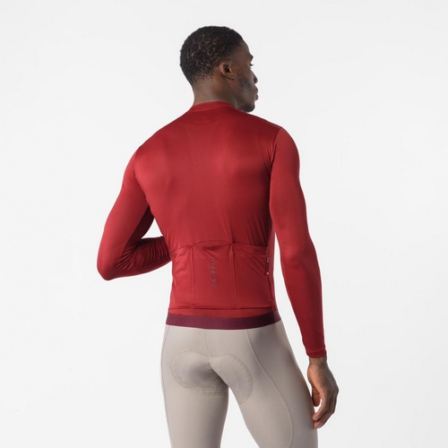 CASTELLI ( カステリ ) 半袖ジャージ ESPRESSO 2 LS JERSEY ( エスプレッソ 2 ロングスリーブジャージ ) ガーネット M