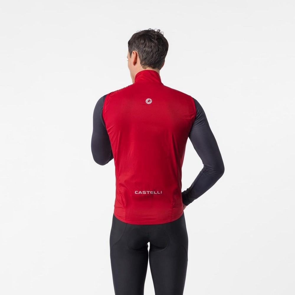 CASTELLI ( カステリ ) ベスト・ジレ TRANSITION AIR VEST ( トランジション エア ベスト ) リッチレッド M