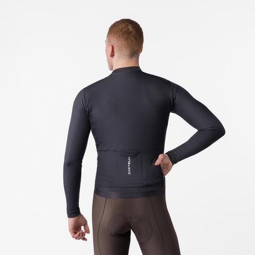 CASTELLI ( カステリ ) 長袖ジャージ ESPRESSO THERMAL 2 JERSEY ( エスプレッソ サーマル 2 ジャージ ) ブラック/ホワイト M