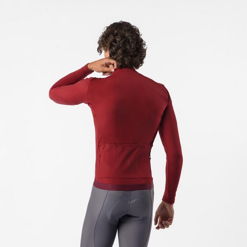 CASTELLI ( カステリ ) 長袖ジャージ ESPRESSO THERMAL 2 JERSEY ( エスプレッソ サーマル 2 ジャージ ) ガーネット M