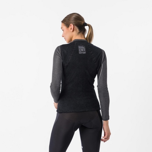 CASTELLI ( カステリ ) ノースリーブインナー COLD DAYS 2ND LAYER W VEST ( コールド デイズ 2ND レイヤー ウィメンズ ベスト ) ブラック S レディース