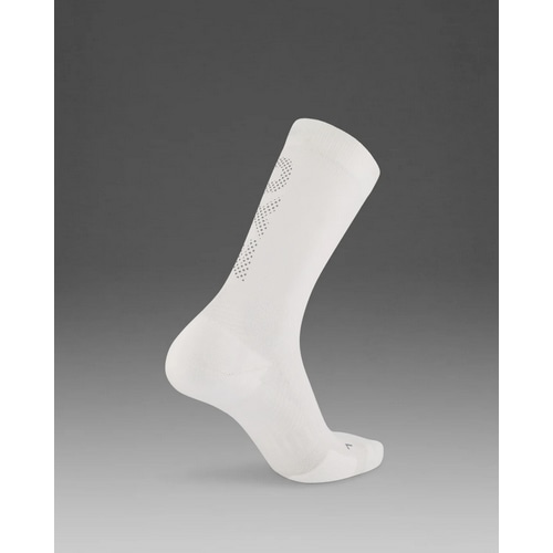 2XU ( ツータイムズユー ) ソックス VECTR REFLECTIVE CREW SOCK ( ヴェクター リフレクティブ クルーソックス ) ホワイト/シルバーリフレクティブ M