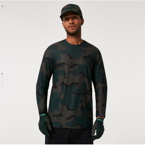 OAKLEY ( �I�[�N���[ ) �����W���[�W RIDE FREE LS JERSEY ( ���C�h �t���[ �����O�X���[�u �W���[�W ) �J�� �n���^�[ M